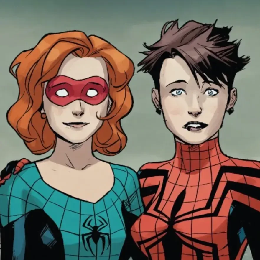 Mayday and Annie-May Parker hugging.