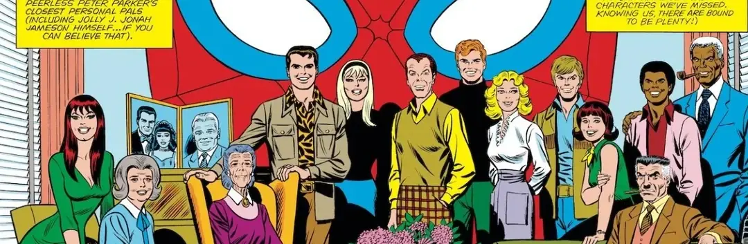 Peter, Gwen, Harry, and Flash posing for a friends' photo.
